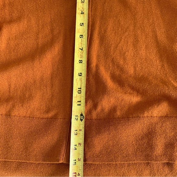 Lucky Brand Burnt Orange Oversized V-Neck Button Cardigan Sweater Small - Picture 12 of 16